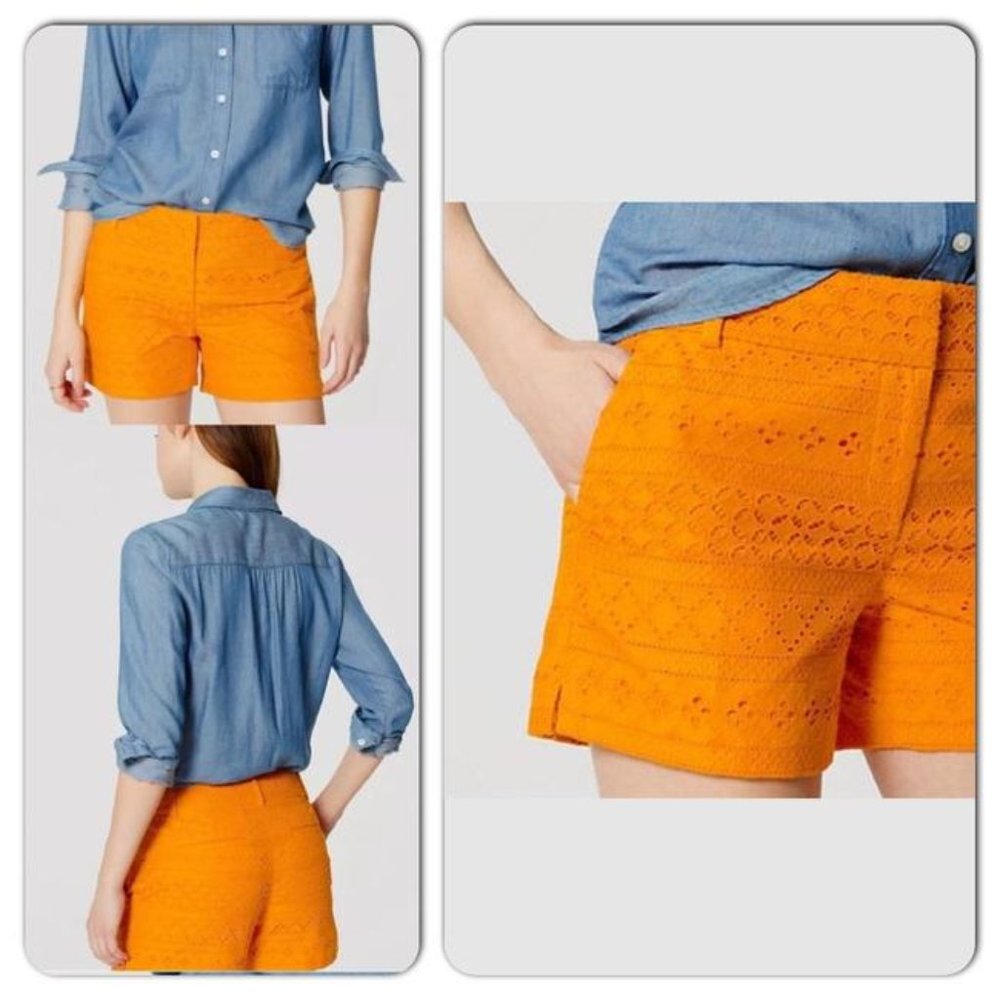 Ann Taylor yellow eyelet Riviera shorts 4